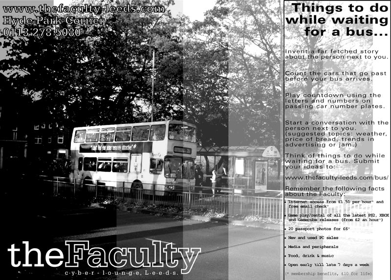 bus stop poster at Hyde Park Corner